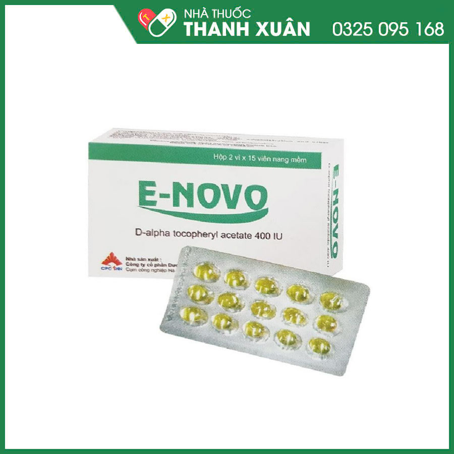 E-NOVO giúp chống oxy hóa, bổ sung vitamin E, bảo vệ da và hỗ trợ phòng bệnh mạn tính